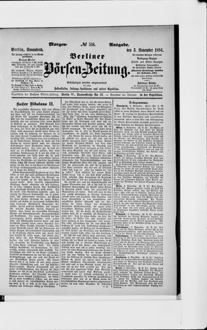 Berliner Börsen-Zeitung vom 03.11.1894