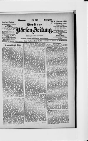 Berliner Börsen-Zeitung vom 06.11.1894