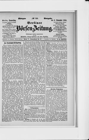 Berliner Börsen-Zeitung vom 08.11.1894