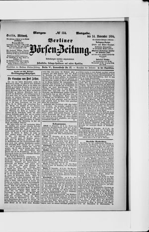 Berliner Börsen-Zeitung on Nov 14, 1894