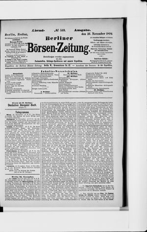 Berliner Börsen-Zeitung vom 16.11.1894