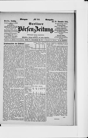 Berliner Börsen-Zeitung on Nov 20, 1894