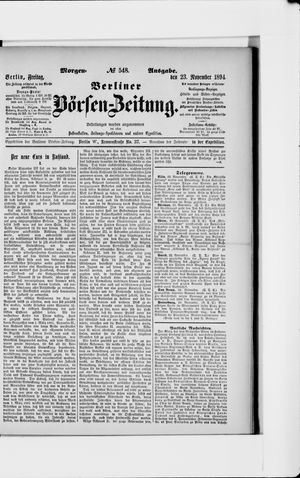 Berliner Börsen-Zeitung vom 23.11.1894