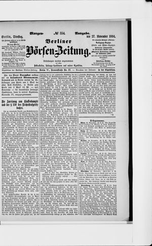Berliner Börsen-Zeitung vom 27.11.1894