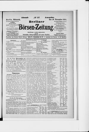 Berliner Börsen-Zeitung vom 28.11.1894