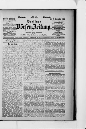 Berliner Börsen-Zeitung on Dec 5, 1894