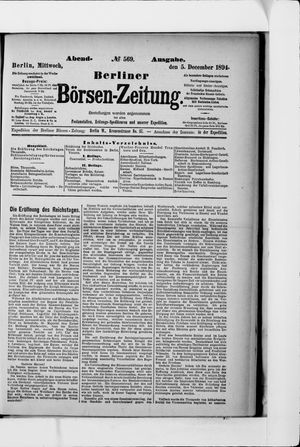 Berliner Börsen-Zeitung vom 05.12.1894