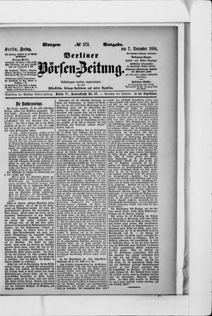 Berliner Börsen-Zeitung vom 07.12.1894