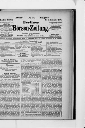 Berliner Börsen-Zeitung vom 07.12.1894