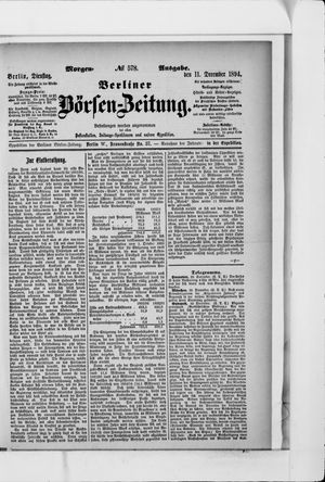 Berliner Börsen-Zeitung vom 11.12.1894