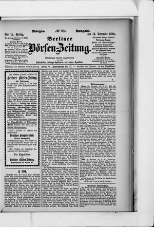 Berliner Börsen-Zeitung vom 14.12.1894