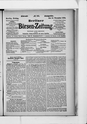 Berliner Börsen-Zeitung vom 14.12.1894