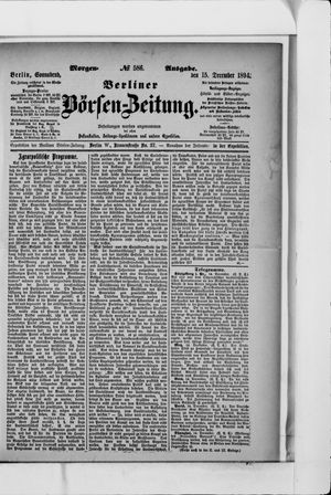 Berliner Börsen-Zeitung on Dec 15, 1894