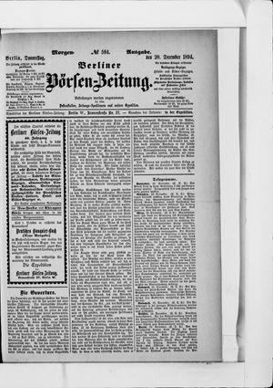 Berliner Börsen-Zeitung vom 20.12.1894