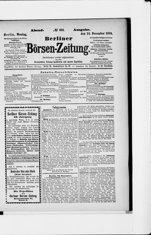 Berliner Börsen-Zeitung vom 24.12.1894