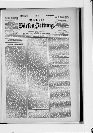 Berliner Börsen-Zeitung on Jan 3, 1895