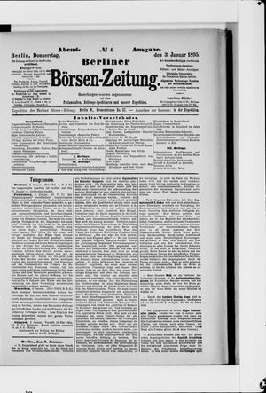 Berliner Börsen-Zeitung on Jan 3, 1895