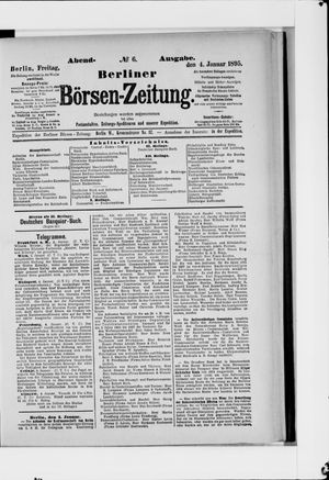 Berliner Börsen-Zeitung vom 04.01.1895