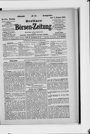 Berliner Börsen-Zeitung vom 07.01.1895