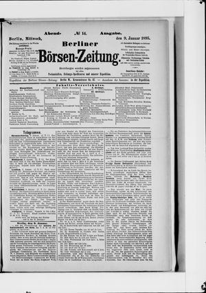 Berliner Börsen-Zeitung on Jan 9, 1895