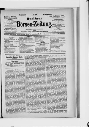 Berliner Börsen-Zeitung on Jan 11, 1895