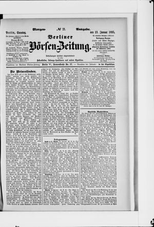 Berliner Börsen-Zeitung vom 13.01.1895