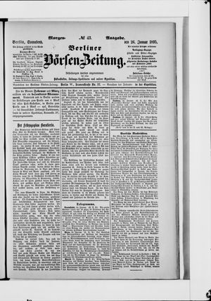 Berliner Börsen-Zeitung on Jan 26, 1895