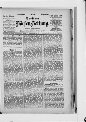 Berliner Börsen-Zeitung vom 29.01.1895