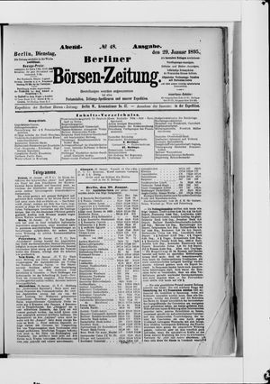 Berliner Börsen-Zeitung on Jan 29, 1895