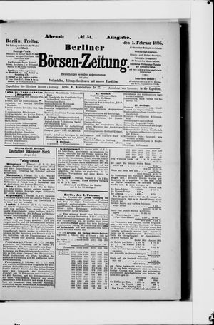 Berliner Börsen-Zeitung vom 01.02.1895