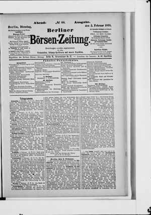 Berliner Börsen-Zeitung on Feb 5, 1895