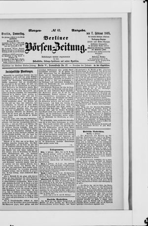 Berliner Börsen-Zeitung vom 07.02.1895