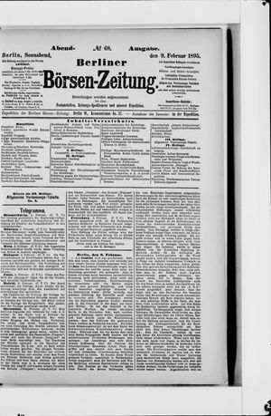 Berliner Börsen-Zeitung vom 09.02.1895