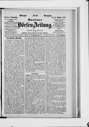 Berliner Börsen-Zeitung on Feb 21, 1895
