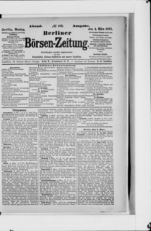 Berliner Börsen-Zeitung vom 04.03.1895