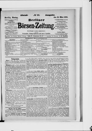 Berliner Börsen-Zeitung vom 11.03.1895