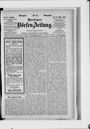 Berliner Börsen-Zeitung on Mar 15, 1895