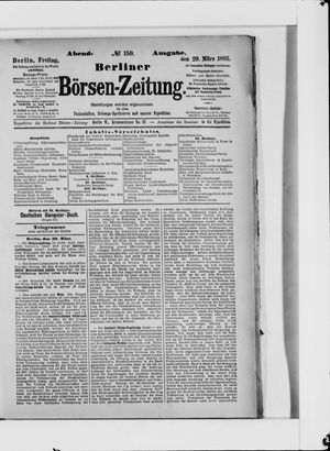 Berliner Börsen-Zeitung on Mar 29, 1895