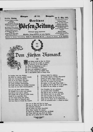Berliner Börsen-Zeitung on Mar 31, 1895