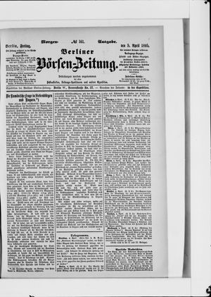Berliner Börsen-Zeitung vom 05.04.1895