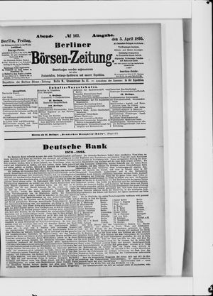 Berliner Börsen-Zeitung vom 05.04.1895