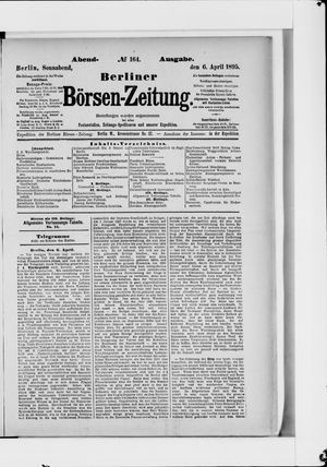 Berliner Börsen-Zeitung vom 06.04.1895