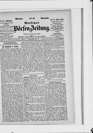 Berliner Börsen-Zeitung on Apr 10, 1895