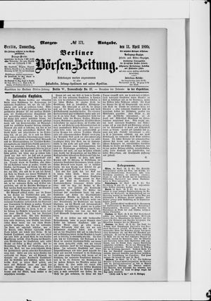 Berliner Börsen-Zeitung on Apr 11, 1895