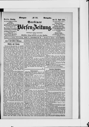 Berliner Börsen-Zeitung vom 21.04.1895