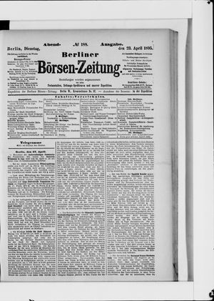 Berliner Börsen-Zeitung vom 23.04.1895