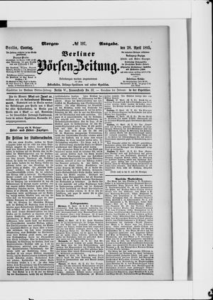 Berliner Börsen-Zeitung on Apr 28, 1895