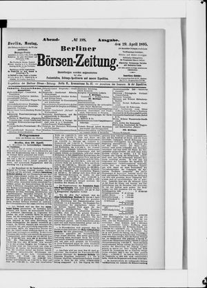 Berliner Börsen-Zeitung vom 29.04.1895