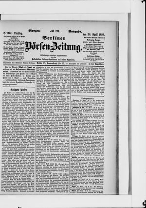 Berliner Börsen-Zeitung vom 30.04.1895