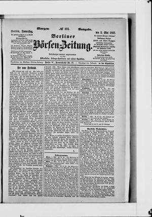 Berliner Börsen-Zeitung vom 02.05.1895
